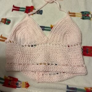 Pink crochet top